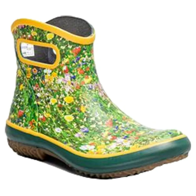 Bogs Women's Patch Ankle Garden Boot in Grass Multi-1
