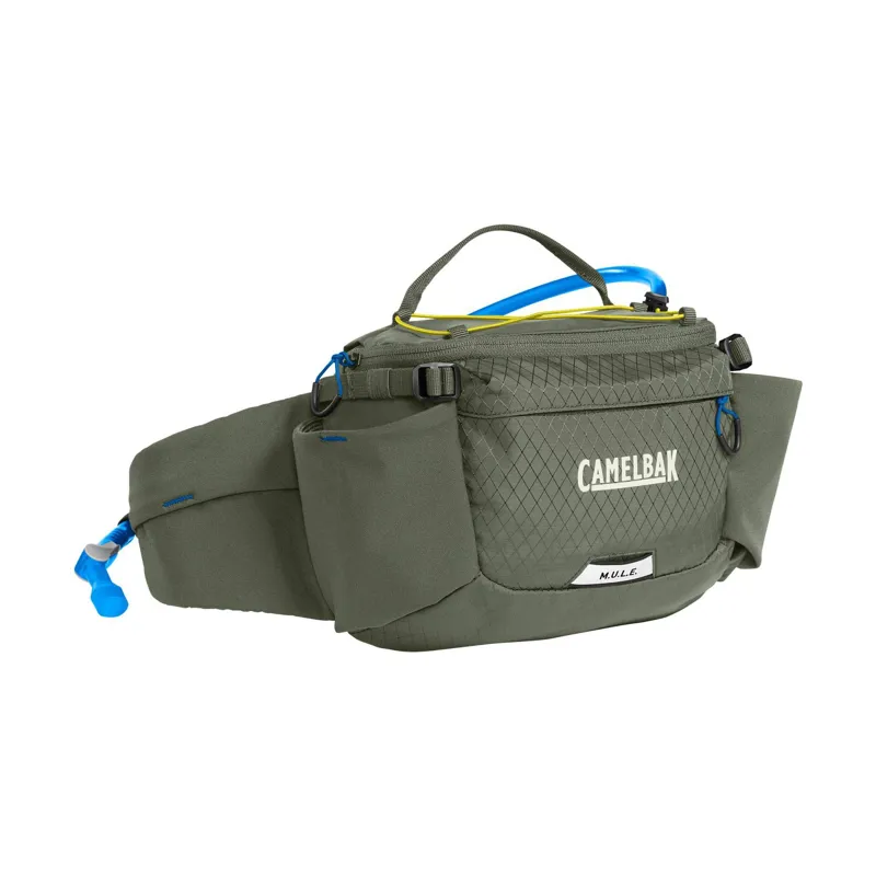 Camelbak M.U.L.E. 5 Waist Pack with Crux 1.5L Lumbar Reservoir in Dusty Olive