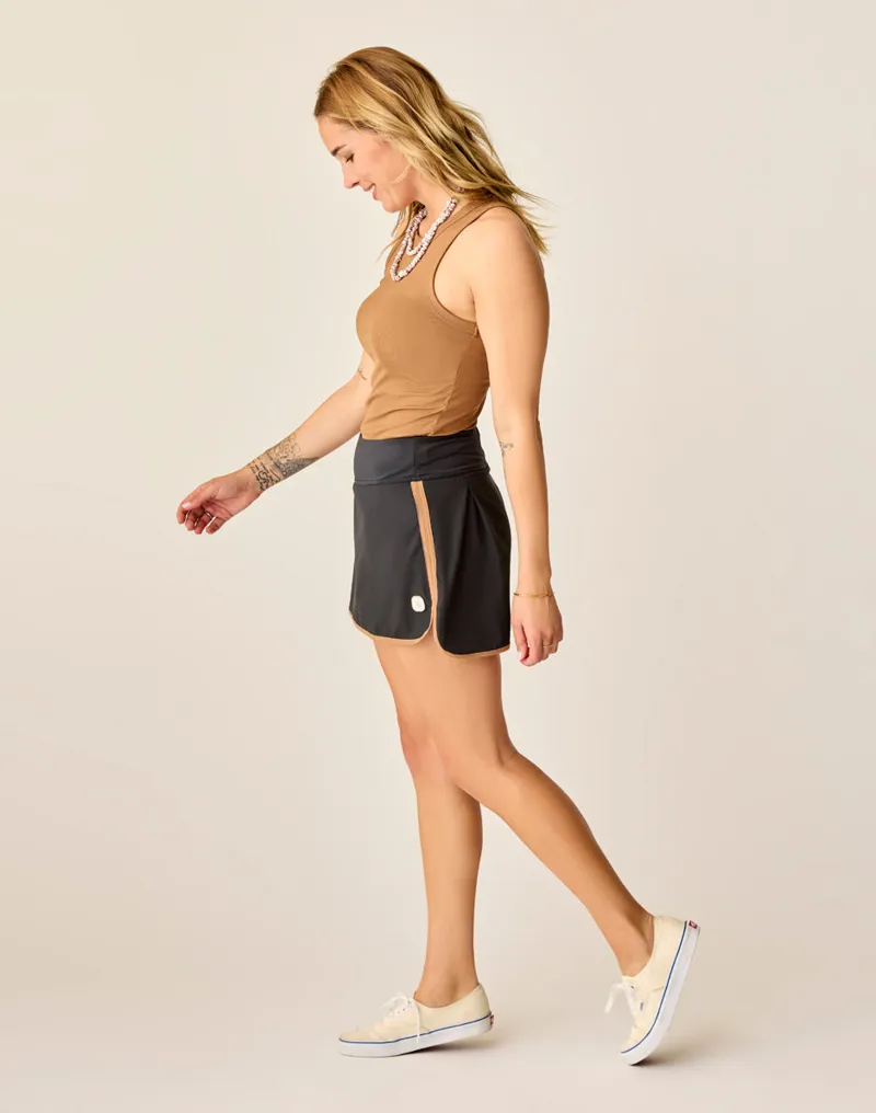Carve Designs Anya Balsa Skort in Black-3