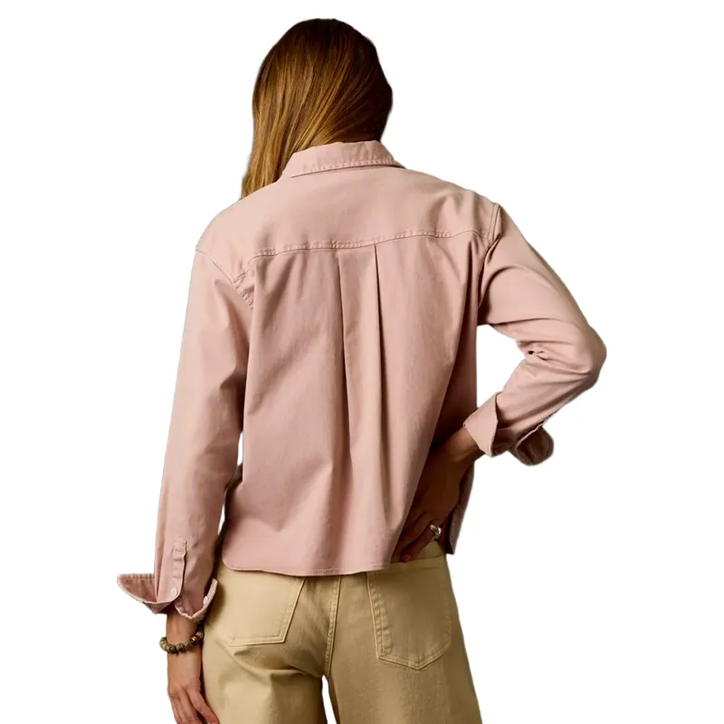 Carve Designs Claire Twill Shirt in Washed Adobe-2