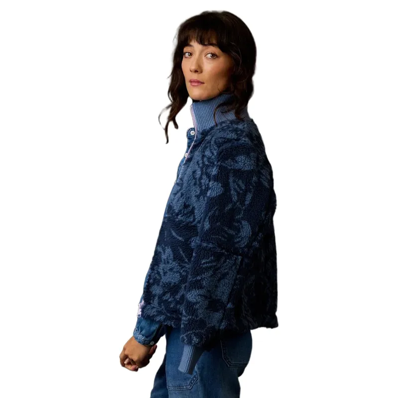 Carve Designs Cora Fleece Jacket in Dark Sapphire Wilds-1