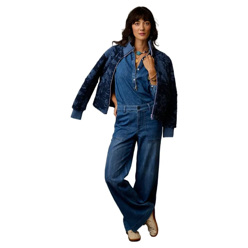 Carve Designs Cora Fleece Jacket in Dark Sapphire Wilds-4