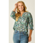 Carve Designs Dylan Gauze Shirt in Bistro Floral