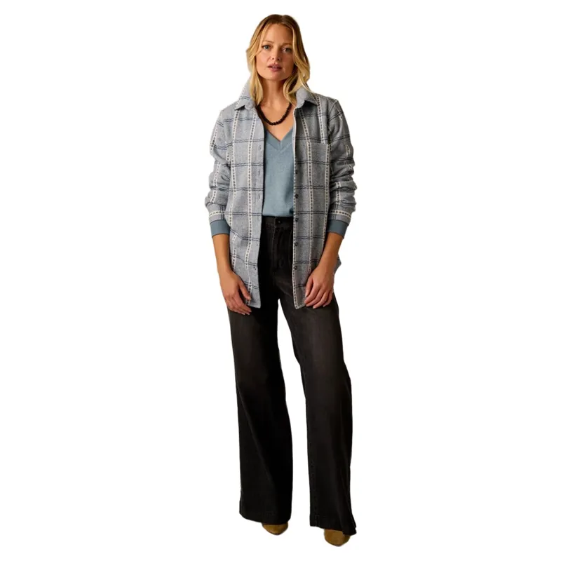 Carve Designs Fairbanks Supersoft Shirt in Blue Mirage Dobby Plaid