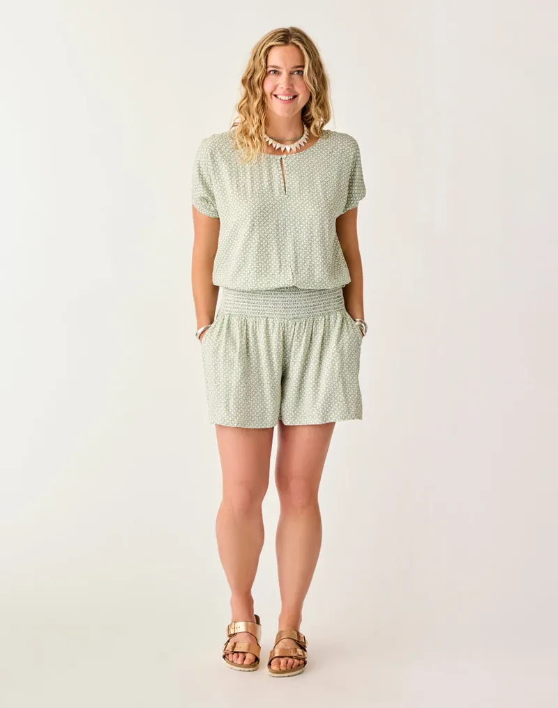 Carve Designs Leah Short in Dark Haze Geo