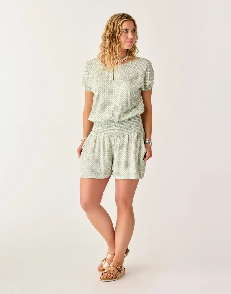 Carve Designs Leah Short in Dark Haze Geo-1