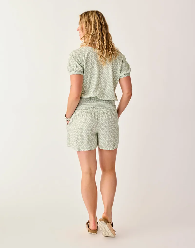 Carve Designs Leah Short in Dark Haze Geo-3