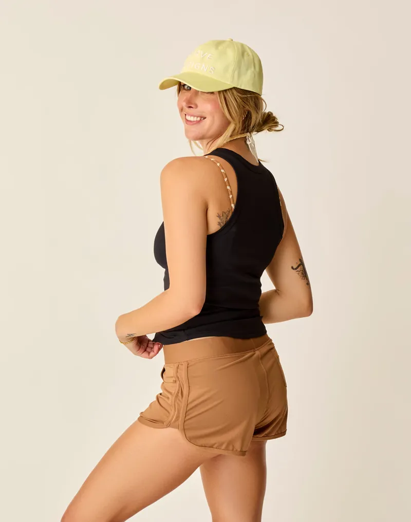 Carve Designs Lyra Rib Tank in Black-1