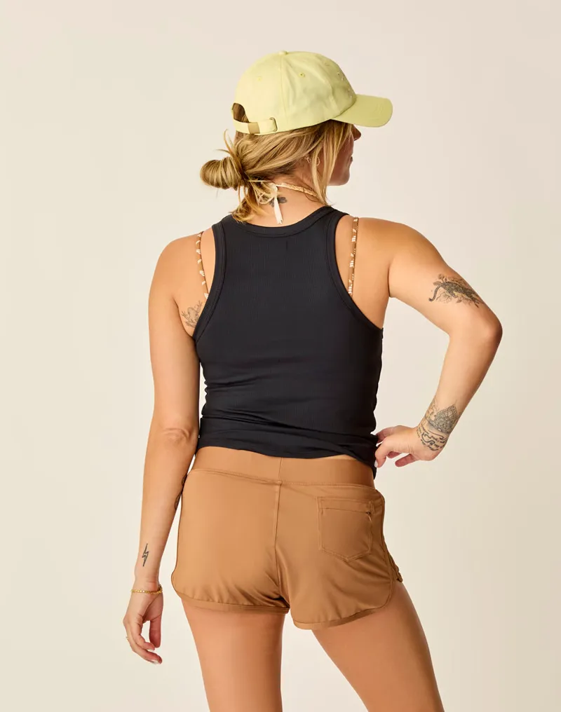 Carve Designs Lyra Rib Tank in Black-2