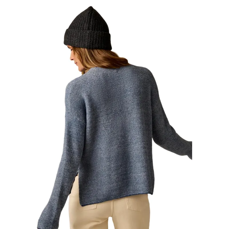Carve Designs Olivia Plush Sweater in Deep Ocean Birdseye-1