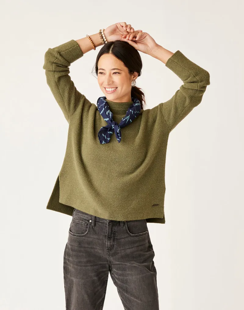 Carve Designs Olivia Plush Sweater in Fir Heather-2