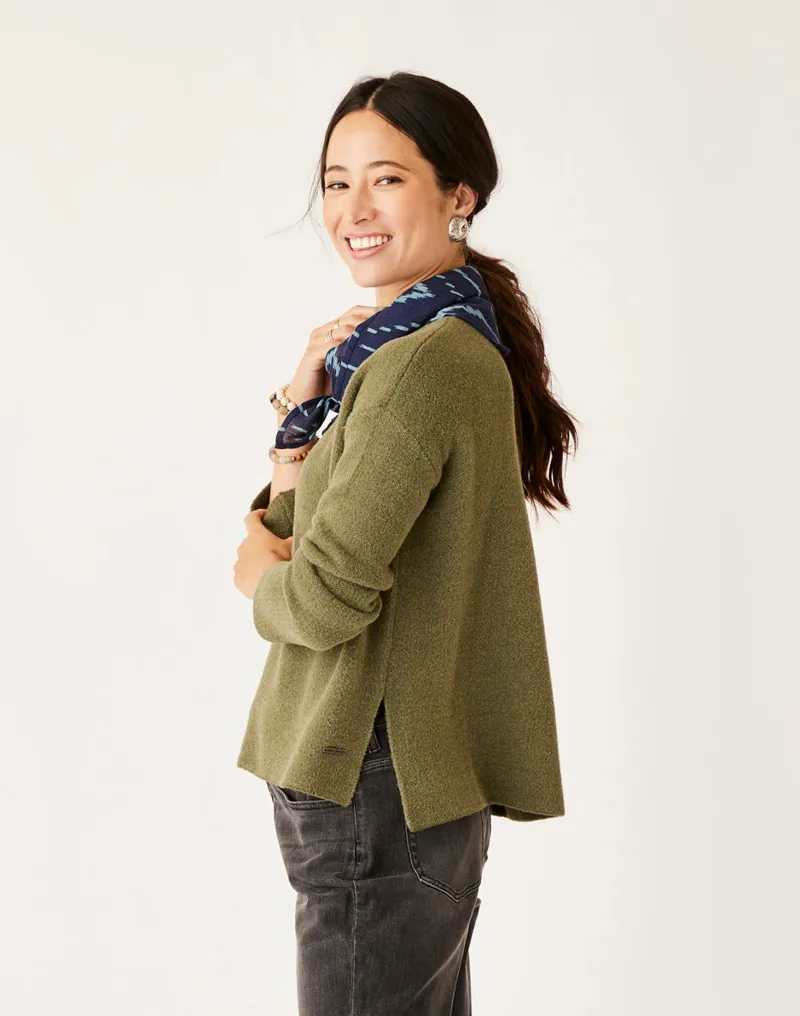 Carve Designs Olivia Plush Sweater in Fir Heather-3