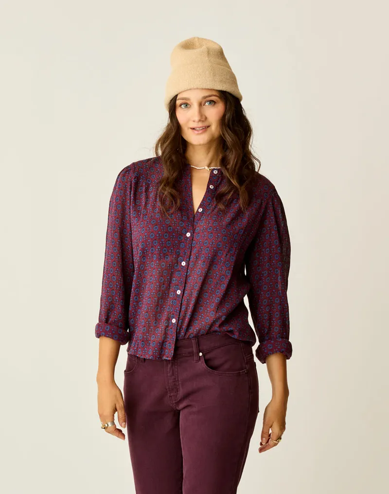 Carve Designs Tatum Gauze Top in Nirvana Batik