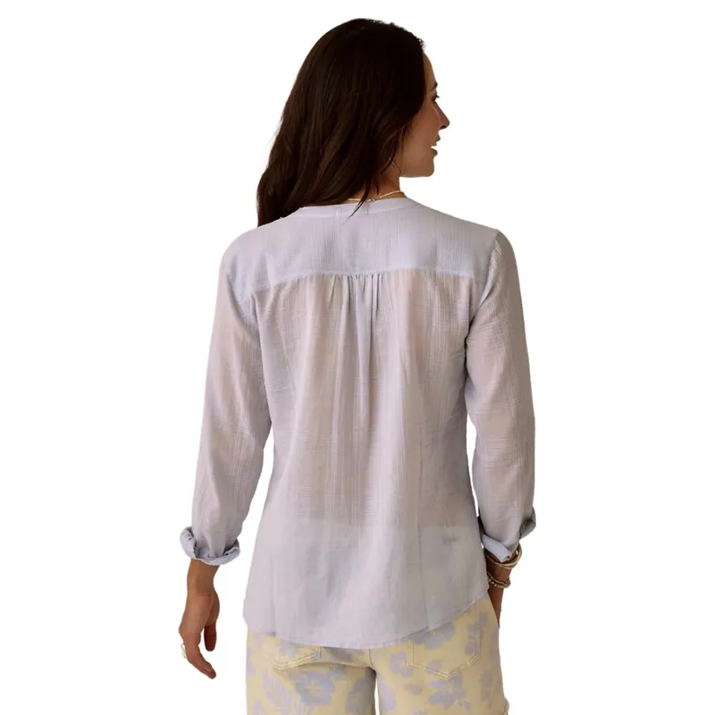 Carve Designs Women's Dylan Textured Shirt in Arctic-2