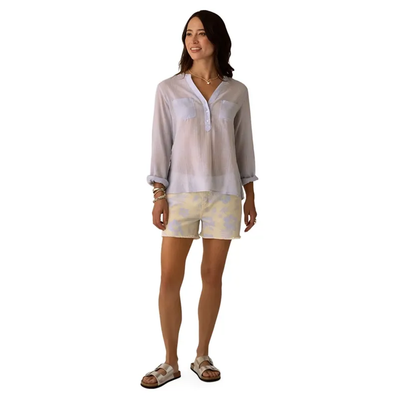Carve Designs Women's Dylan Textured Shirt in Arctic-3