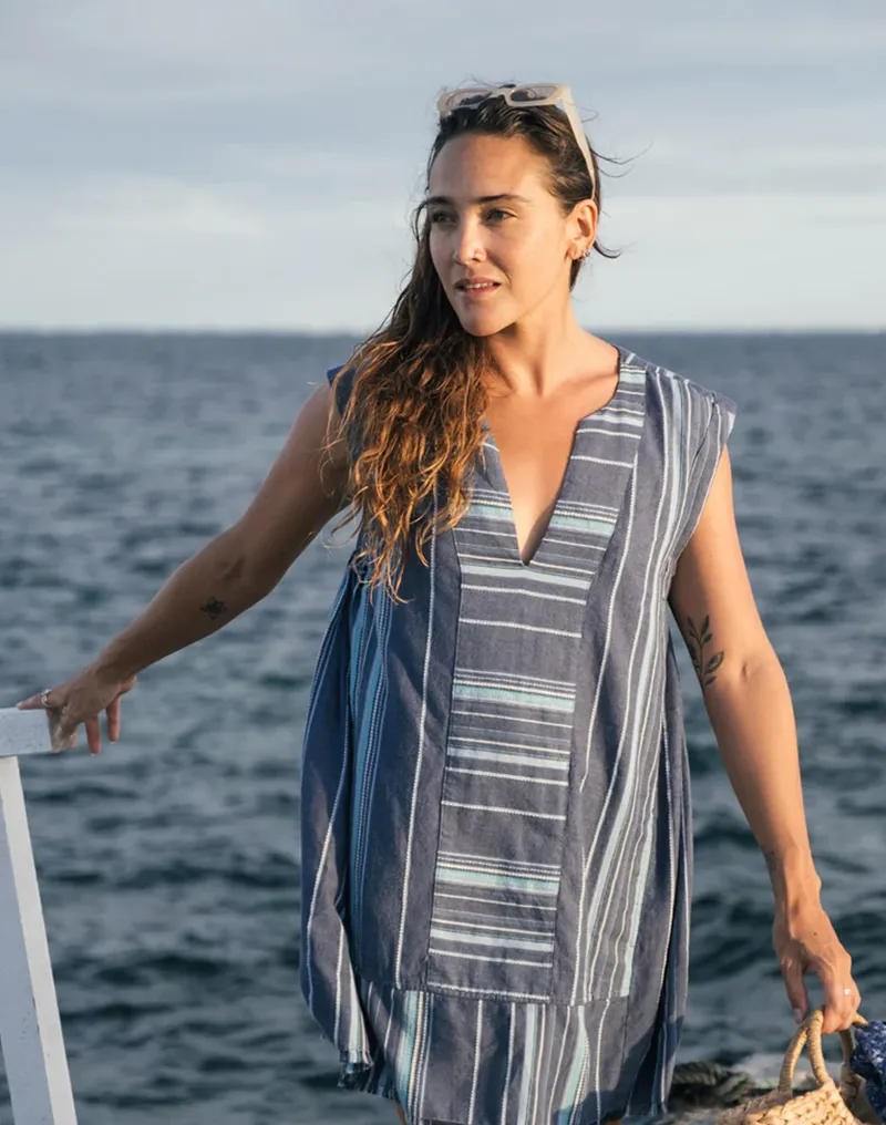 Carve Designs Zuma Stitched Coverup in Blue-4