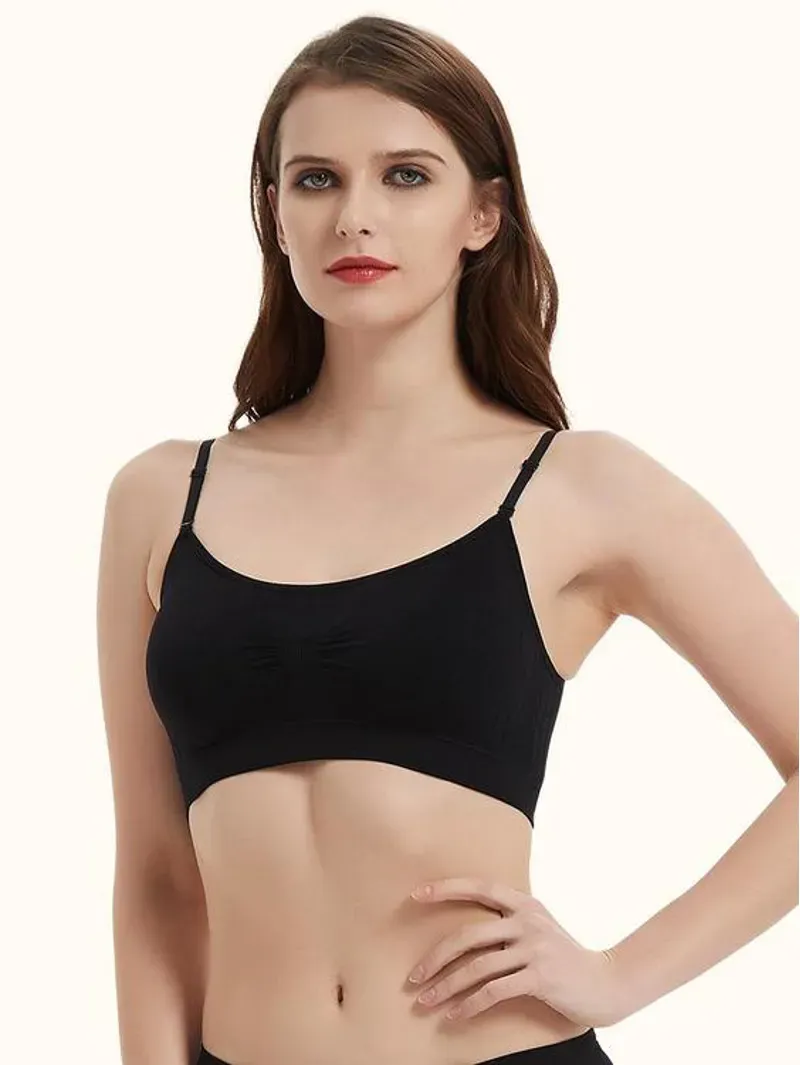Coobie Women's Scoopneck Cami Bra in Black