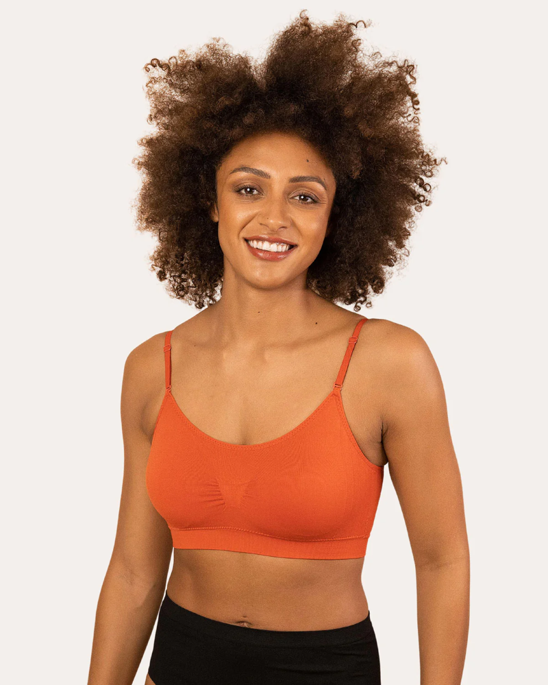 Coobie Women's Scoopneck Cami Bra in Tiger Lily