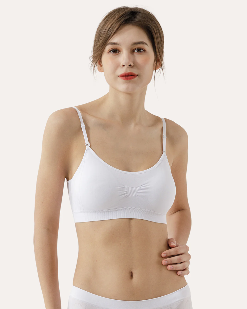 Coobie Women's Scoopneck Cami Bra in White