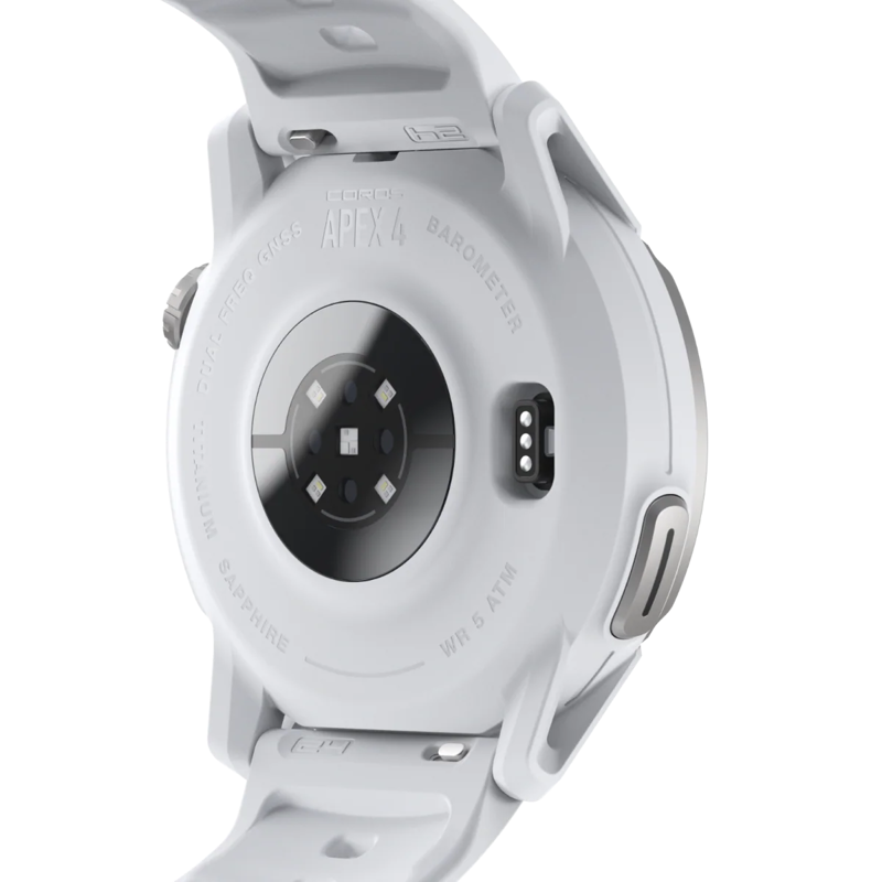 Coros APEX 4 GPS Watch 42mm Silicone Band in White-2