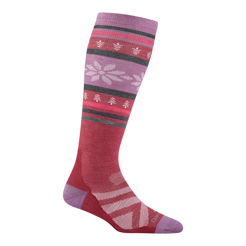Darn Tough Women's Alpine Over-the-Calf LW Socks in Cranberry