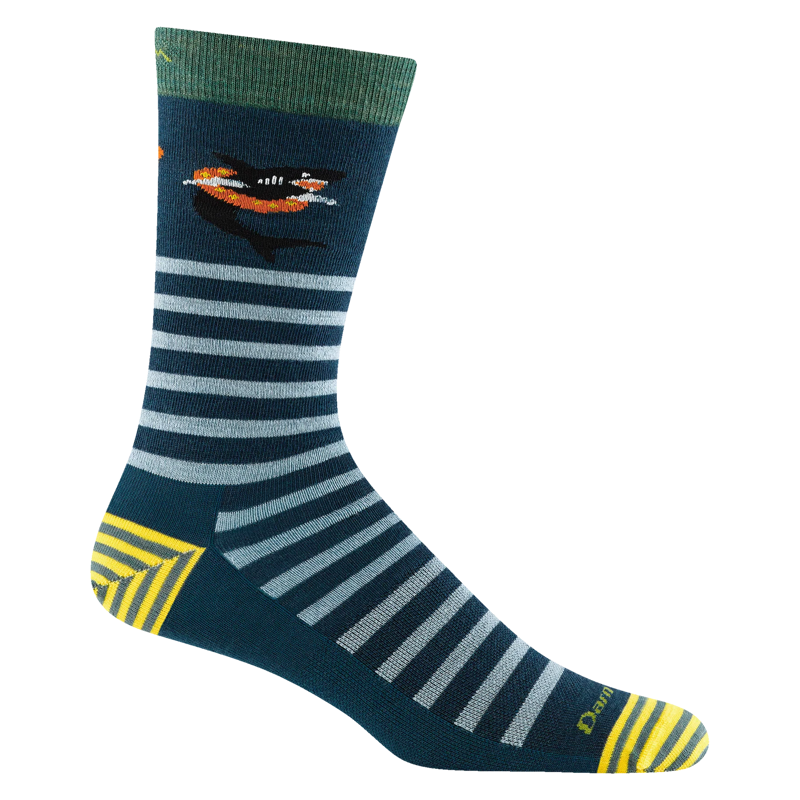 Darn Tough Animal Haus LW Crew Socks in Dark Teal-1