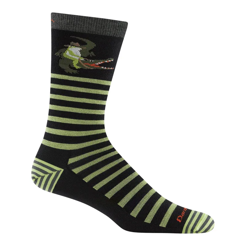 Darn Tough Animal Haus Lightweight Crew Socks in Gator Green