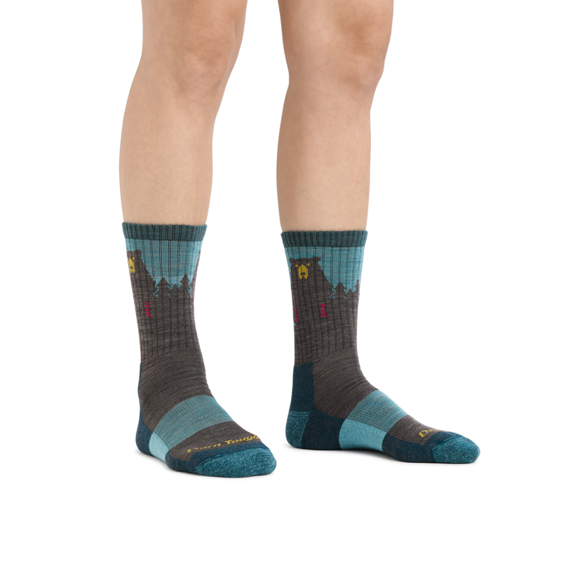 Darn Tough Women's Bear Town Lightweight Hiking Socks in Aqua-1