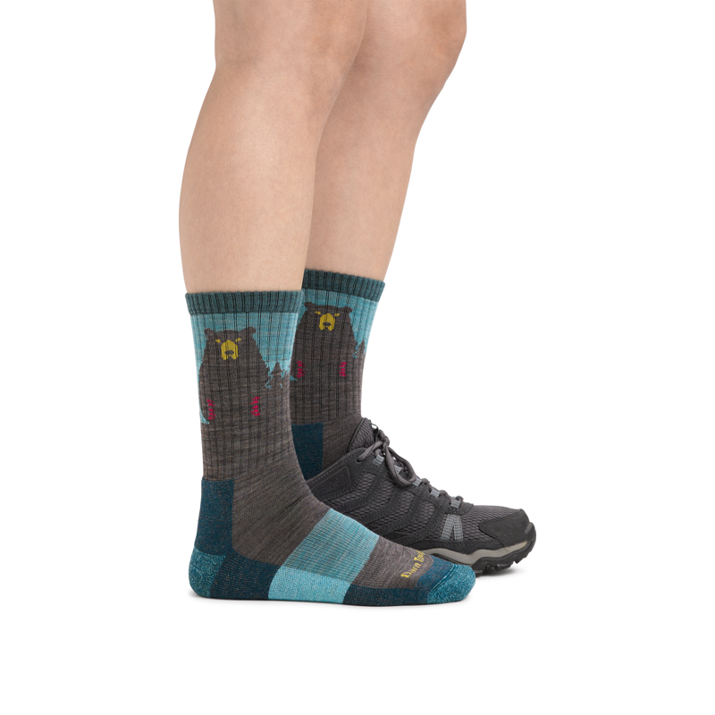 Darn Tough Women's Bear Town Lightweight Hiking Socks in Aqua-2