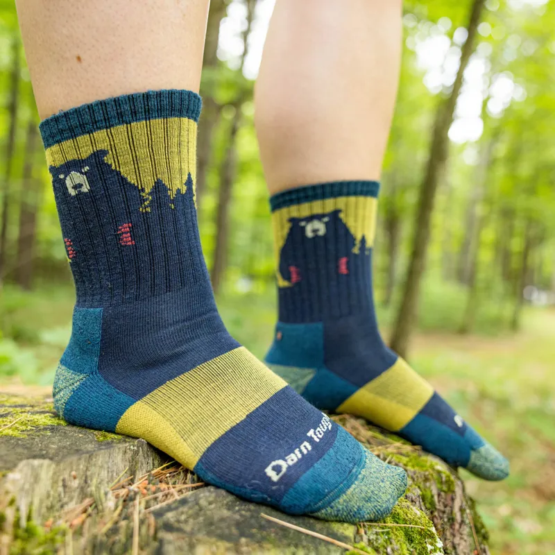 Darn Tough Women's Bear Town Lightweight Hiking Socks in Dark Teal-3