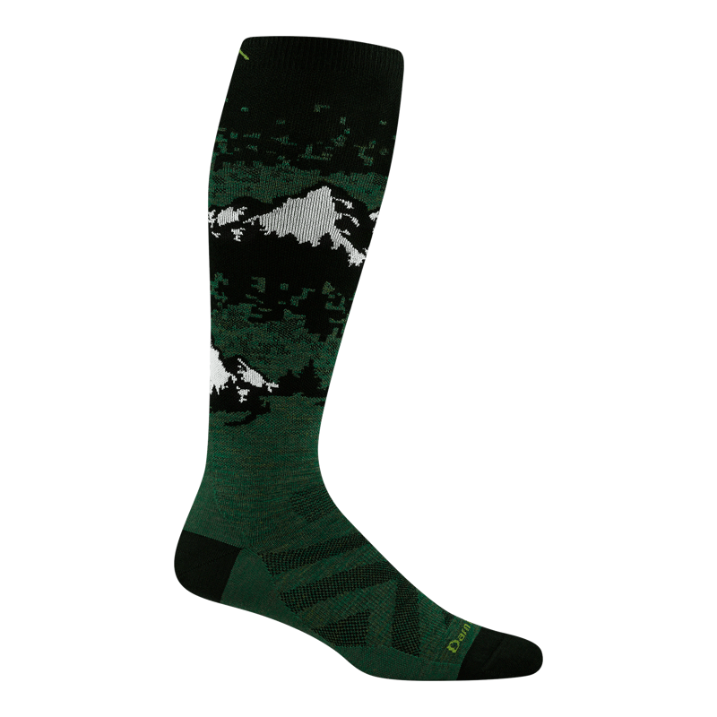 Darn Tough Cold Smoke Over-the-Calf LW Ski and Snowboard Socks in Moss