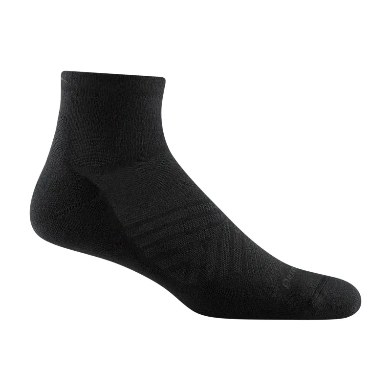 Darn Tough Coolmax Run Quarter Ultra-Lightweight Socks in Black