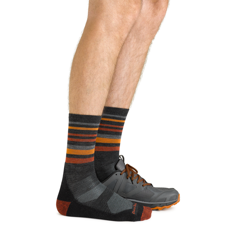 Darn Tough Fastpack Micro Crew Lightweight Hiking Socks in Charcoal-3