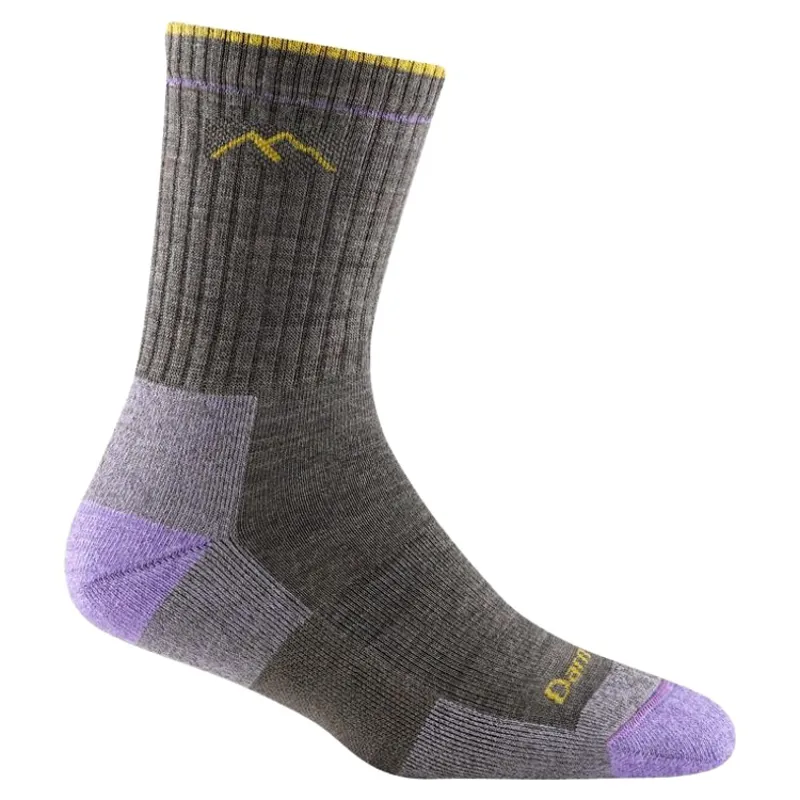 Darn Tough Women's Hiker Micro Crew Midweight Cushion Socks in Taupe