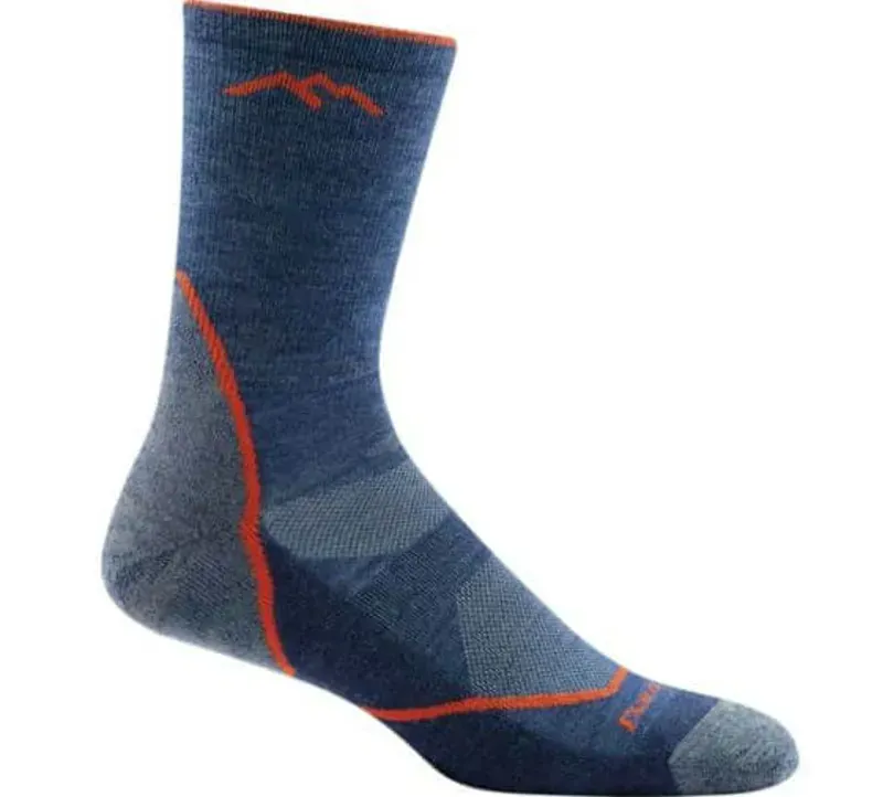 Darn Tough Light Hiker Micro Crew Lightweight Hiking Socks in Blue