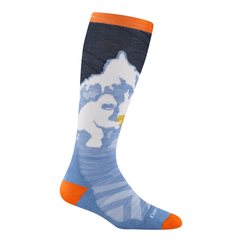 Darn Tough Kid's Little Yeti OTC MW Ski and Snowboard Sock in Midnight