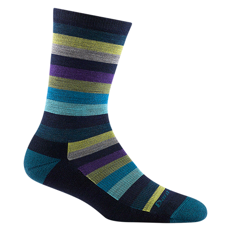 Darn Tough Women's Mystic Stripe Crew Lightweight Socks in Dark Teal