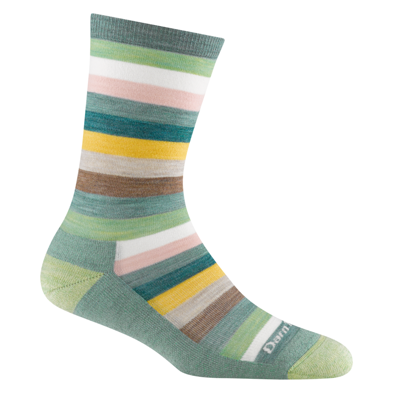 Darn Tough Women's Mystic Stripe Crew Lightweight Socks in Seafoam