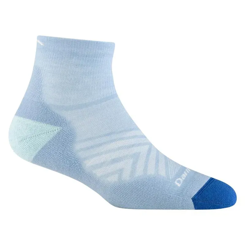 Darn Tough Women's Run 1/4 Ultra-Lightweight Cushion Socks in Sky Blue