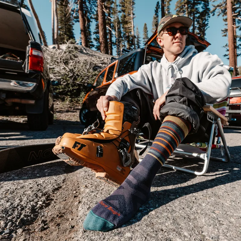 Darn Tough Snowpack Over-the-Calf Midweight Ski Sock in Blackberry-2