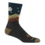 Darn Tough Spaced Out Micro Crew Lightweight Hiking Socks in Charcoal