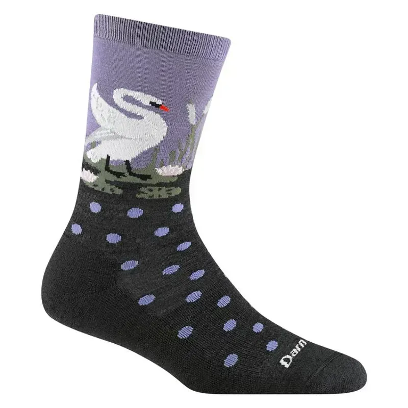Darn Tough Wild Life Crew Light Cushion Socks in Charcoal