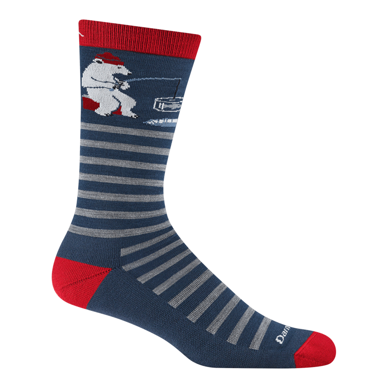 Darn Tough Wild Life Crew LW Lifestyle Socks in Polar Bear Lake