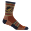 Darn Tough Willoughby Micro Crew Lightweight Hiking Socks in Chestnut