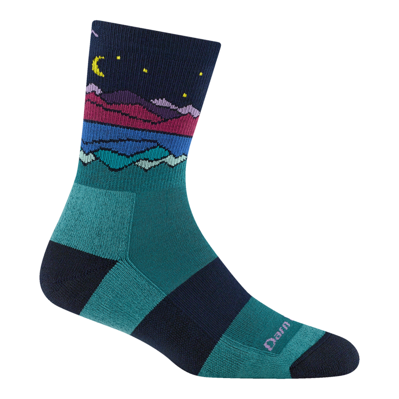 Darn Tough Women's Mirror Lake Micro Crew MW Hiking Socks in Teal