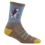 Darn Tough Women's Critter Club Micro Crew Lightweight Hiking Socks in Bark