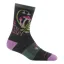 Darn Tough Women's Mellow Mushrooms Micro Crew Hiking Sock in Charcoal