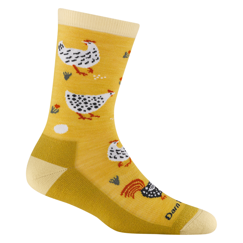 Darn Tough Women's Mother Clucker Crew LW Cushioned Socks in Sunny