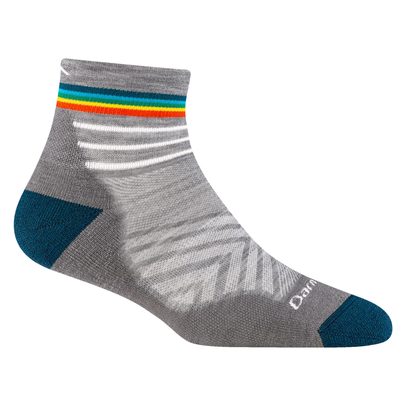 Darn Tough Women's Run 1/4 Ultra-Lightweight Cushion Socks in Grey