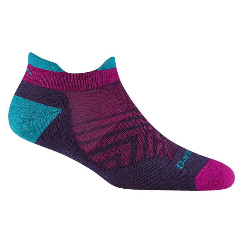 Darn Tough Women's Run No Show Tab Ultra-Light Socks in Blackberry